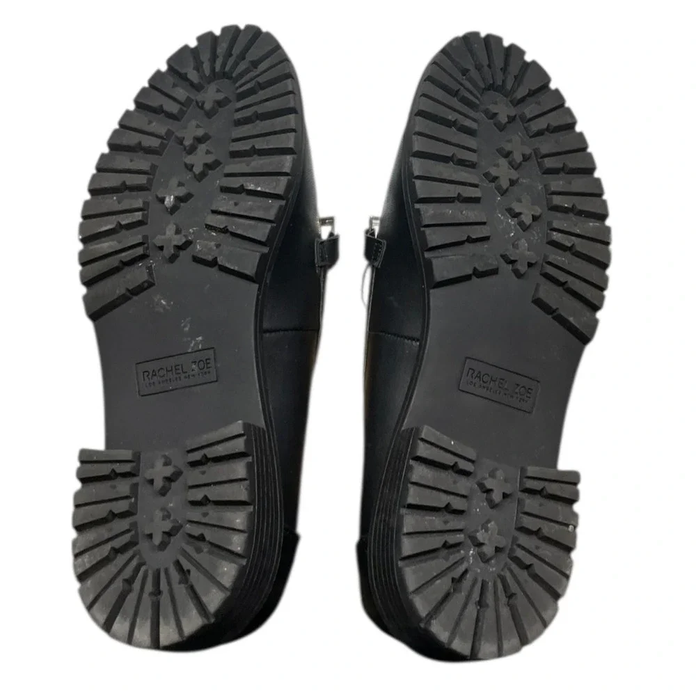 Rachel Zoe‎ Mila Black Leather Platform Loafers Women's Size 9